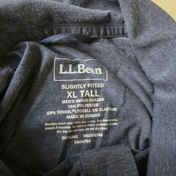 L.L.Bean Men's Everyday SunSmart Polo Size XL Tall - Picture 8 of 9